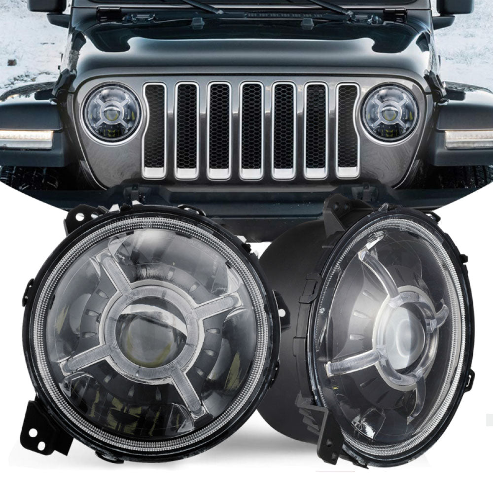 New---Plastic-Jeep-Jl-7In-Headlight-Mounting-Bracket-Kit-Perfect-Fit