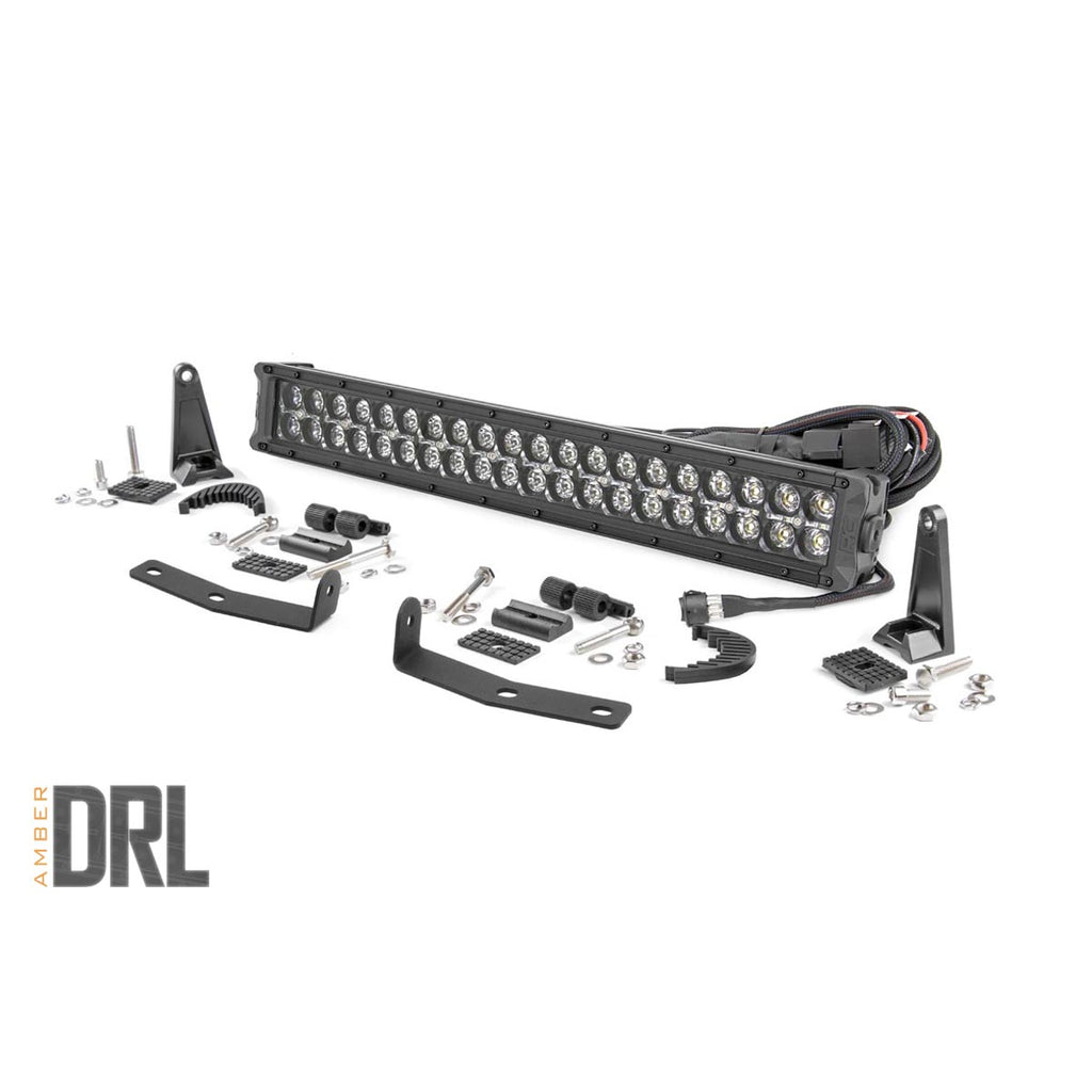 Nissan-20-Inch-Led-Bumper-Kit-Black-Series-WAmber-Drl-16-20-Titan-Xd-Rough-Country