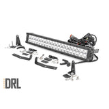 Rough Country 70646DRLA Nissan 20 Inch LED Bumper Kit Chrome Series w/Amber DRL 16-20 Titan XD