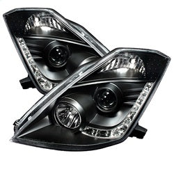 Nissan-350Z-03-05-Projector-Headlights-Xenon-Drl-Blk-High-H1-Lw-D2r-Pro-Yd-N350z02-Hid-Drl-Bk