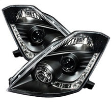 Load image into Gallery viewer, Nissan-350Z-03-05-Projector-Headlights-Xenon-Drl-Blk-High-H1-Lw-D2r-Pro-Yd-N350z02-Hid-Drl-Bk