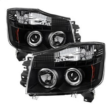 Load image into Gallery viewer, Nissan-Titan-04-14Armada-04-07-Projector-Headlights-Led-Halo-Led-Blk-Pro-Yd-Nti04-Hl-Bk