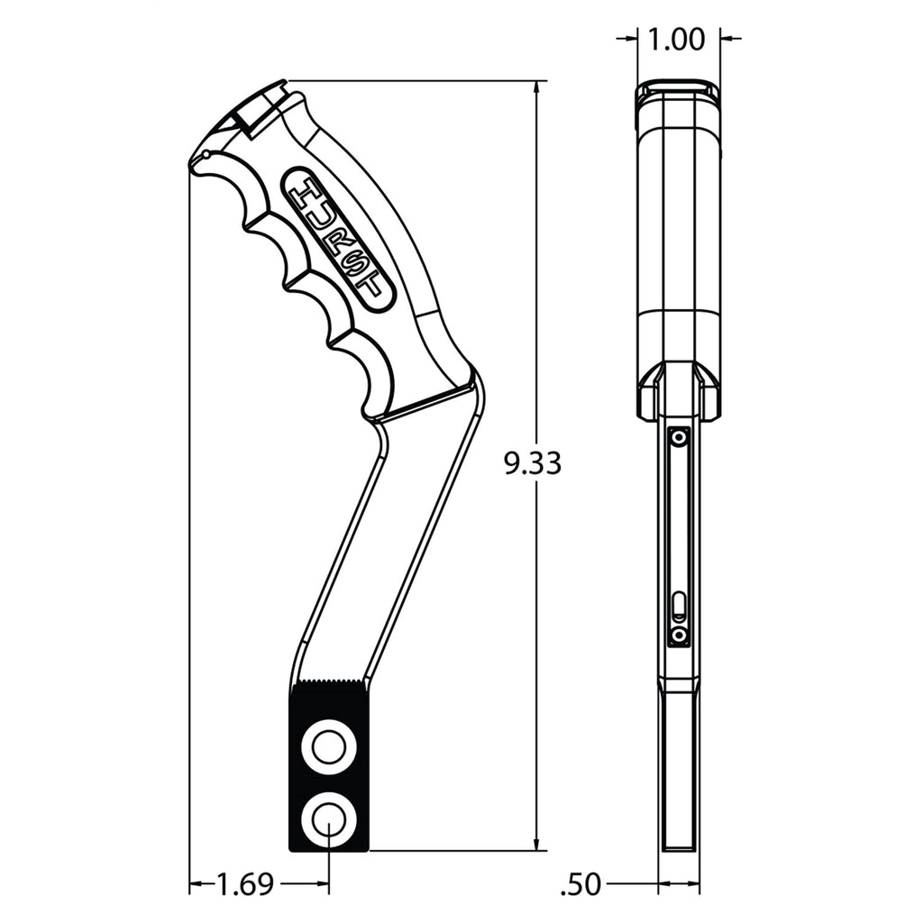 Nitro-Stick-Shift-Handle---12V-Switch---Anodized-Black