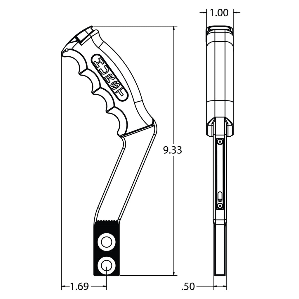 Nitro-Stick-Shift-Handle---12V-Switch---Anodized-Black