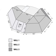 Load image into Gallery viewer, Nomadic-Awning-270---Side-Wall-3---Dark-Gray-With-Storage-Bag---Driver