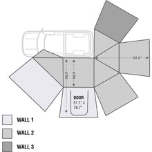 Load image into Gallery viewer, Nomadic-Awning-270---Side-Wall-3---Dark-Gray-With-Storage-Bag---Driver