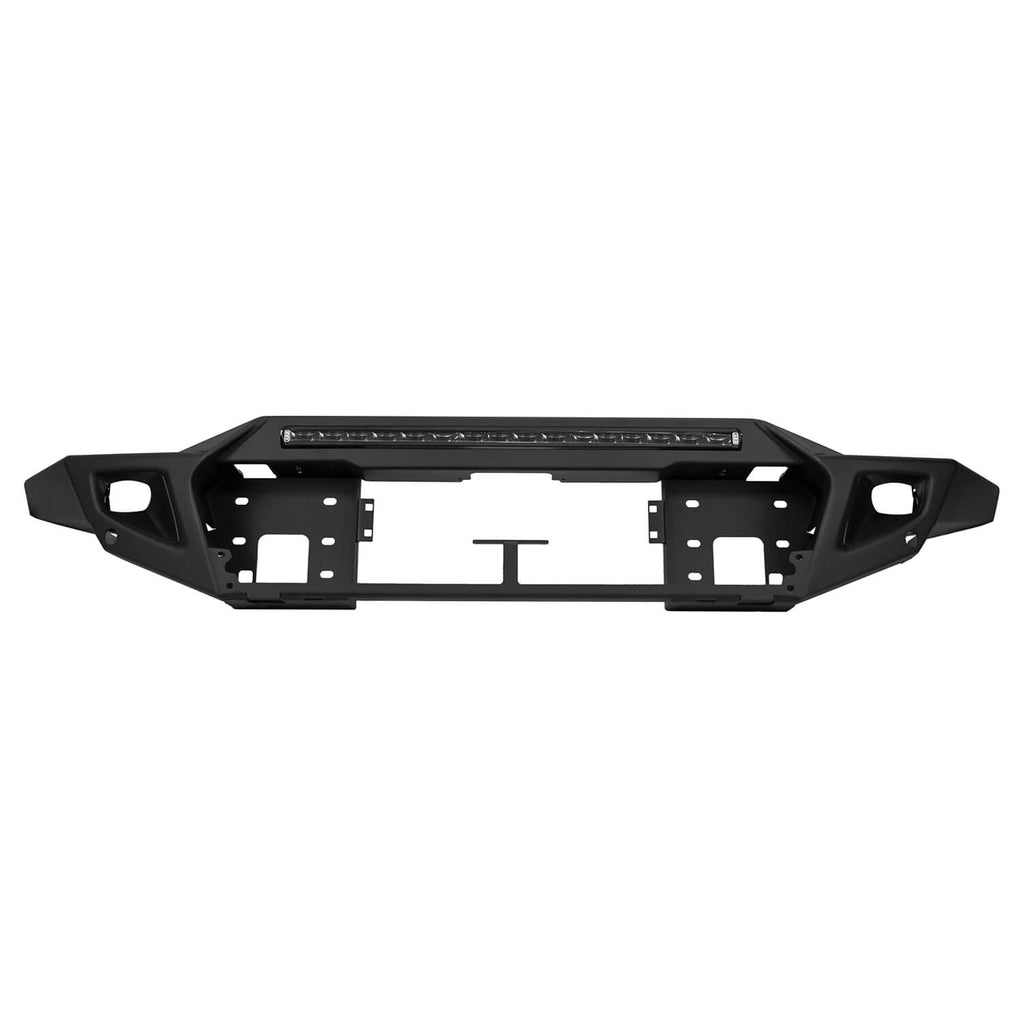 Non-Winch-Front-Bumper;-For-Use-With-Narrow-Flare-Models;-Includes-Integrated-Led-Light-Bar-Twin-Jack-Points-And-Recovery-Points;-Accommodates-Adaptive-Cruise-Control-And-Parking-Sensors;