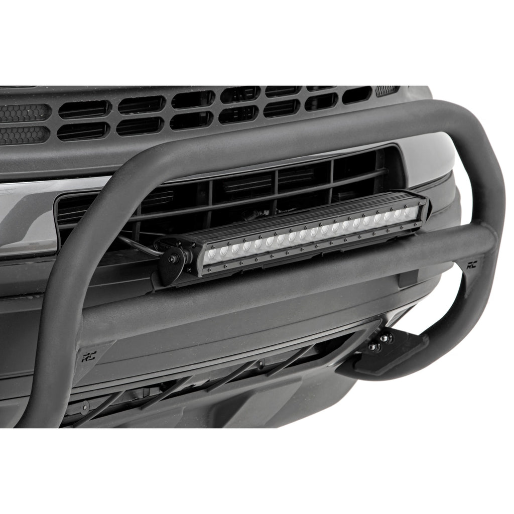 Nudge-Bar-20-Inch-Black-Series-W-White-Drl-Single-Row-Led-2021-Ford-Bronco-Sport-Rough-Country
