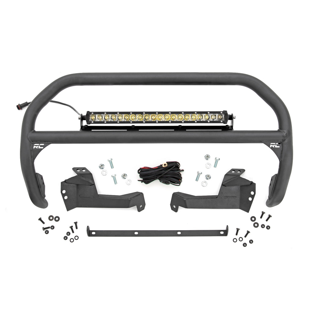 Nudge-Bar-20-Inch-Chrome-Series-Single-Row-Led-2021-Ford-Bronco-Sport-Rough-Country
