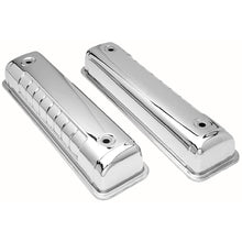 Load image into Gallery viewer, O.E.M.-Reproduction-Design-Valve-Covers;-1956-1962-Ford-Y-Block-Chrome