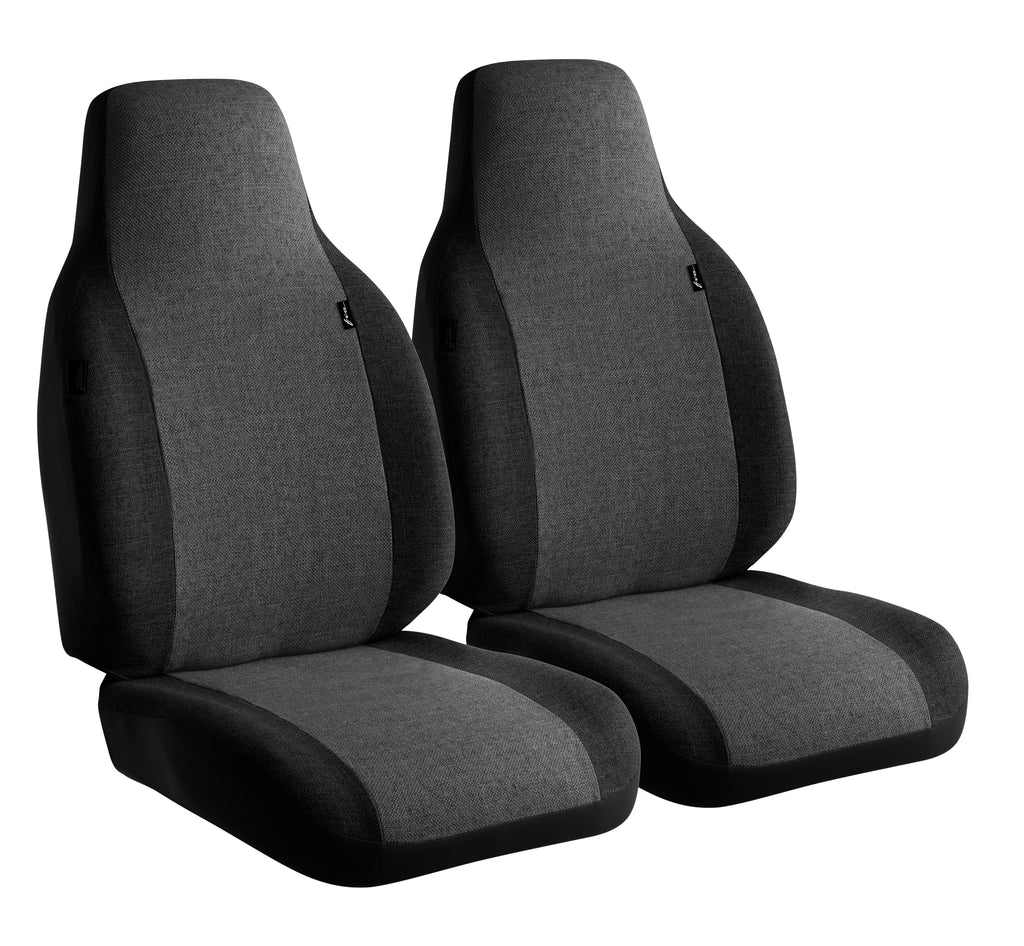 FIA OE301 CHARC OE30 Series - Oe Tweed Car Semi-Custom Fit Front Seat Cover- Charcoal for Select Chevrolet Cruze, Chevrolet Impala, Chevrolet Malibu, Ford Escape, Ford Focus, Ford Fusion, Honda Accord, Honda CR-V, Honda Civic, Honda Fit, Honda HR-V,