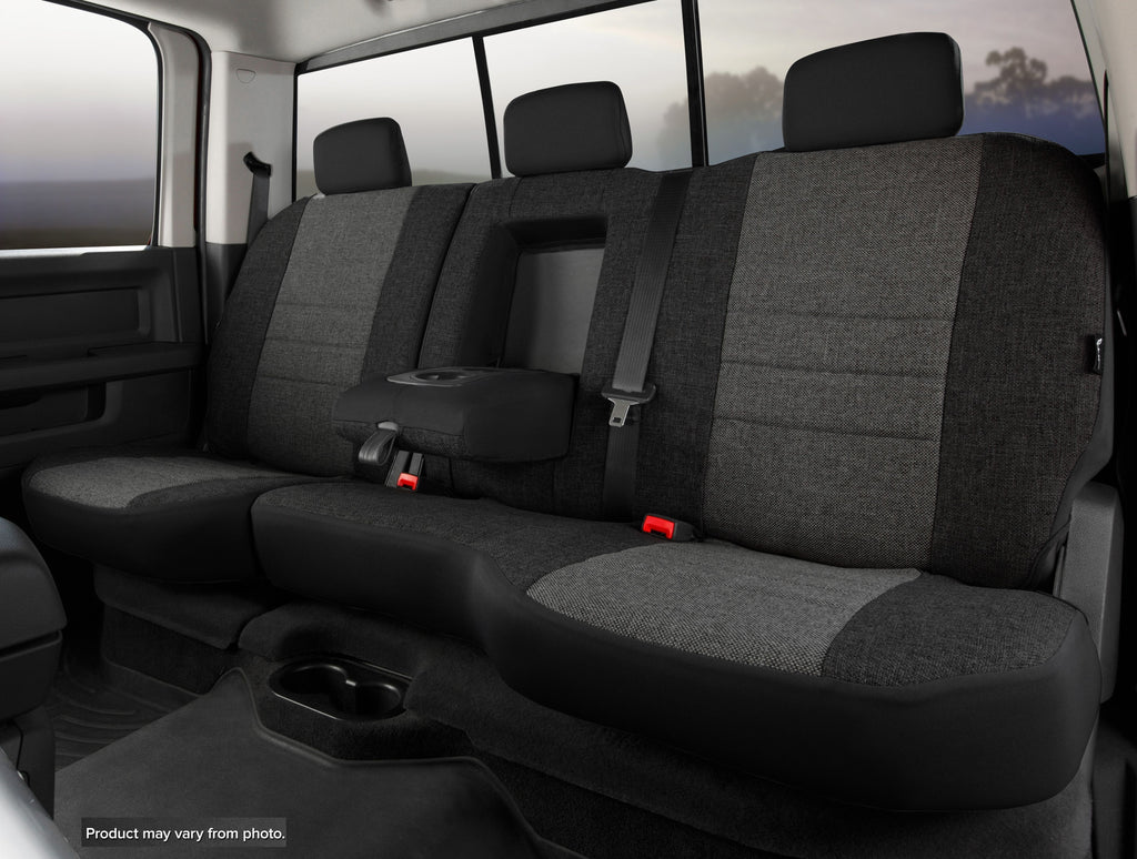 FIA OE32-39 CHARC OE30 Series - Oe Tweed Custom Fit Rear Seat Cover- Charcoal for Select Ford F-150, Ford F-250 Super Duty, Ford F-350 Super Duty, Ford F-450 Super Duty, Ford F-550 Super Duty