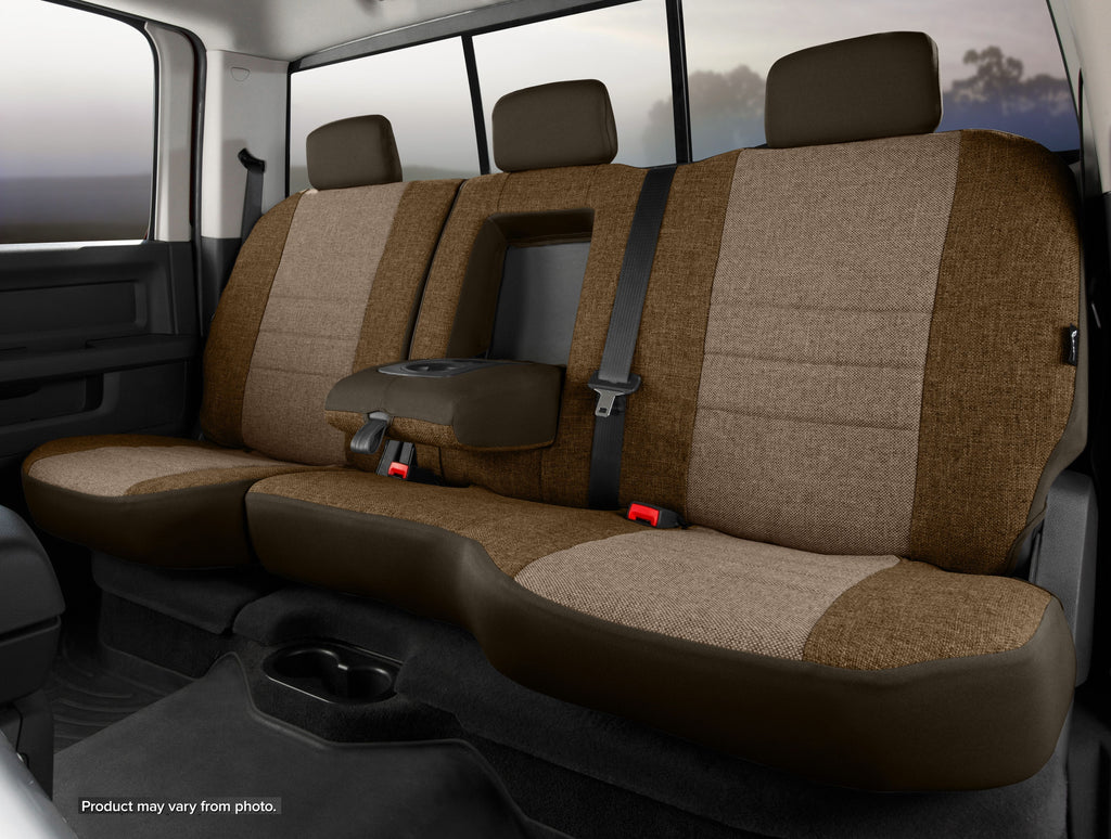 FIA OE32-39 TAUPE OE30 Series - Oe Tweed Custom Fit Rear Seat Cover- Taupe for Select Ford F-150, Ford F-250 Super Duty, Ford F-350 Super Duty, Ford F-450 Super Duty, Ford F-550 Super Duty