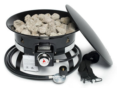 Outland Fire Bowl 893 Deluxe Propane Fire Pit, Black