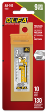 Load image into Gallery viewer, OLFA AB-10S 9mm Stainless-Steel Precision Snap Blade, Pack of 10