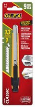 Load image into Gallery viewer, OLFA A-1 9mm Classic Auto-Lock Precision Utility Knife with AB Silver Snap Blade
