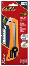 Load image into Gallery viewer, OLFA CL 18mm Adjustable Depth Control Ratchet-Lock Heavy-Duty Utility Knife with Flat Cutting Base