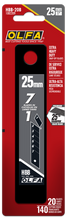 Load image into Gallery viewer, OLFA HBB-20B 25mm Ultra-Sharp Black Extra Heavy-Duty Snap Blade, Pack of 20