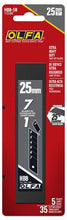 Load image into Gallery viewer, OLFA HBB-5B 25mm Ultra-Sharp Black Extra Heavy-Duty Snap Blade, Pack of 5