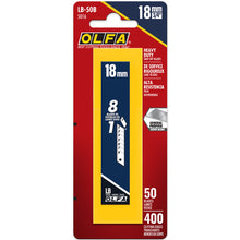 Load image into Gallery viewer, OLFA LB-50B 18mm Silver Heavy-Duty Snap Blade, Pack of 50
