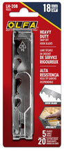 Load image into Gallery viewer, OLFA LH-20B 18mm Silver Heavy-Duty Hook Snap Blade, Pack of 5