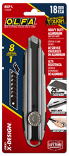 Load image into Gallery viewer, OLFA MXP-L 18mm X-Design Die-Cast Aluminum Ratchet-Lock Heavy-Duty Utility Knife with LBB Ultra-Sharp Black Snap Blade