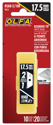 OLFA RSKB-2/10B Dual-Edge Rounded-Tip Safety Blade, Pack of 10