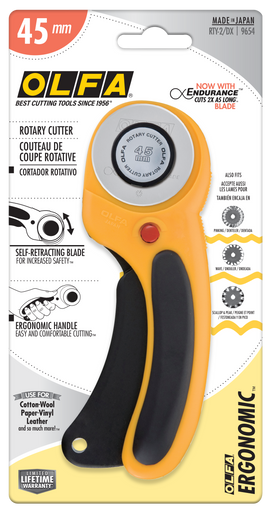 OLFA RTY-2/DX 45mm Ergonomic Rotary Cutter