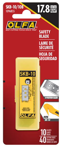 OLFA SKB-10/10B 4-Postion Safety Blade for SK-10, Pack of 10