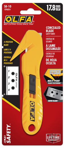 OLFA SK-10 Concealed Blade Safety Knife w/ SKB-10 Replacement Blade