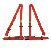 Load image into Gallery viewer, OMP RACING, INC. DA0-0505-A01-061 Road 4 Harness 4 Point Push Button Release Red