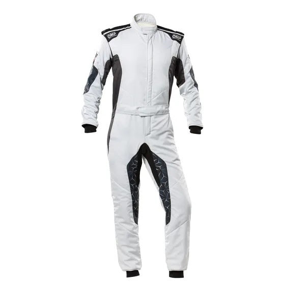 OMP RACING, INC. IA0-1864-A01-089-58 TECNICA HYBRID OVERALL F IA 8856-2018 GRAY / BLAC