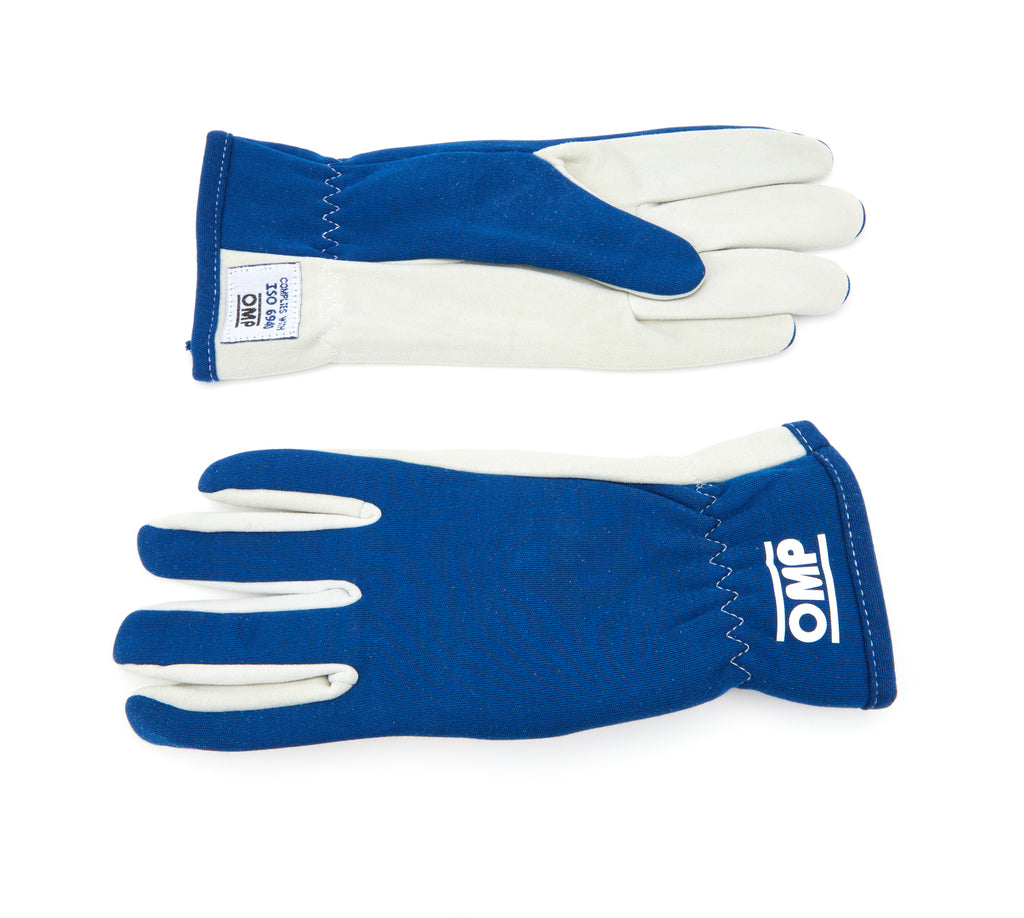 OMP RACING, INC. IB0-0702-A01-041-L Rally Gloves Blue Size Large