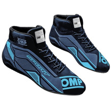 Load image into Gallery viewer, OMP RACING, INC. IC0-0829-A01-275-41 OMP SPORT SHOES FIA 8856 -2018 BLACK / CYAN SZ. 4