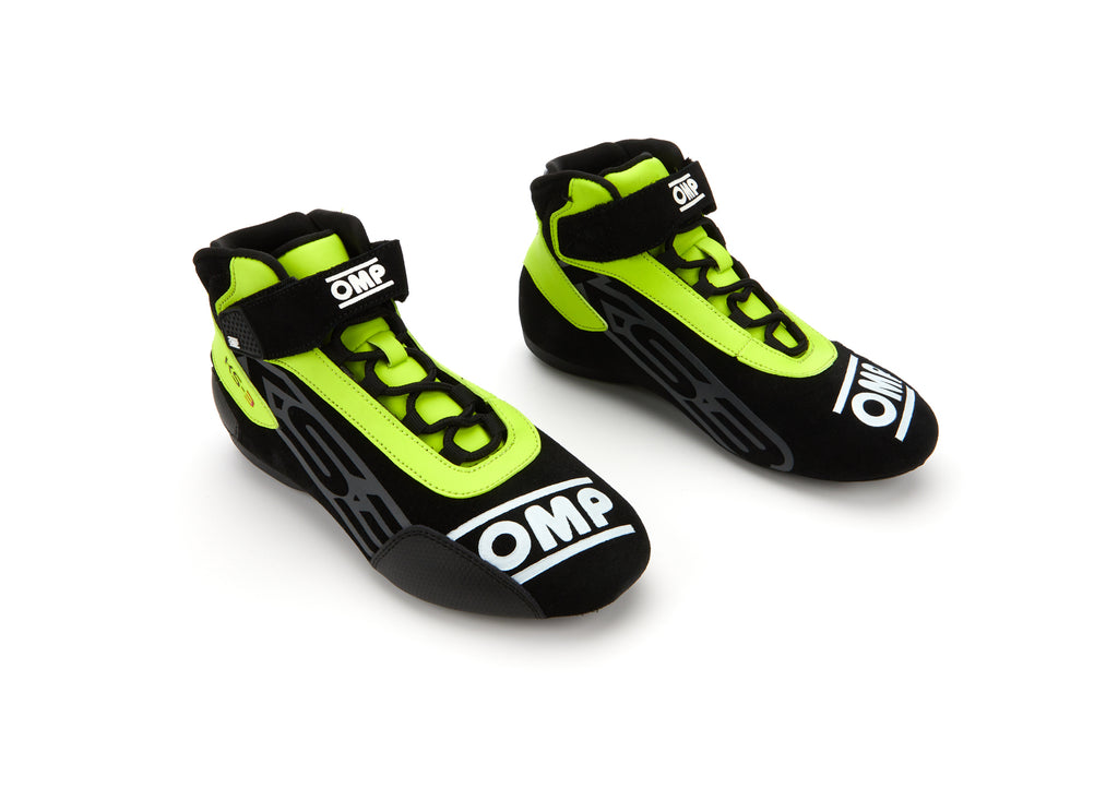 OMP RACING, INC. KC0-0826-A01-178-38 KS-3 Shoes Black And Flo Yellow Size 38