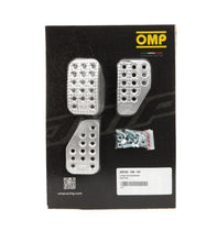 Load image into Gallery viewer, OMP RACING, INC. OA0-1000-003 3 Pedal Set Sandblasted Aluminum