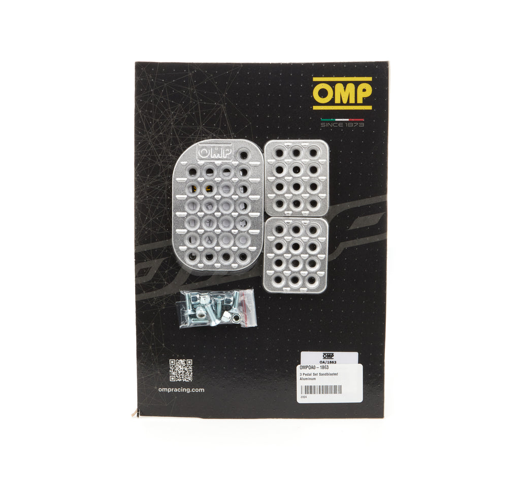 OMP RACING, INC. OA0-1863 3 Pedal Set Sandblasted Aluminum