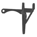 Trans-Dapt 8502 OEM-Style ALTERNATOR Bracket (Bottom); CHEVY BB (65-68);SHORT W/P-ASPHALT BLACK
