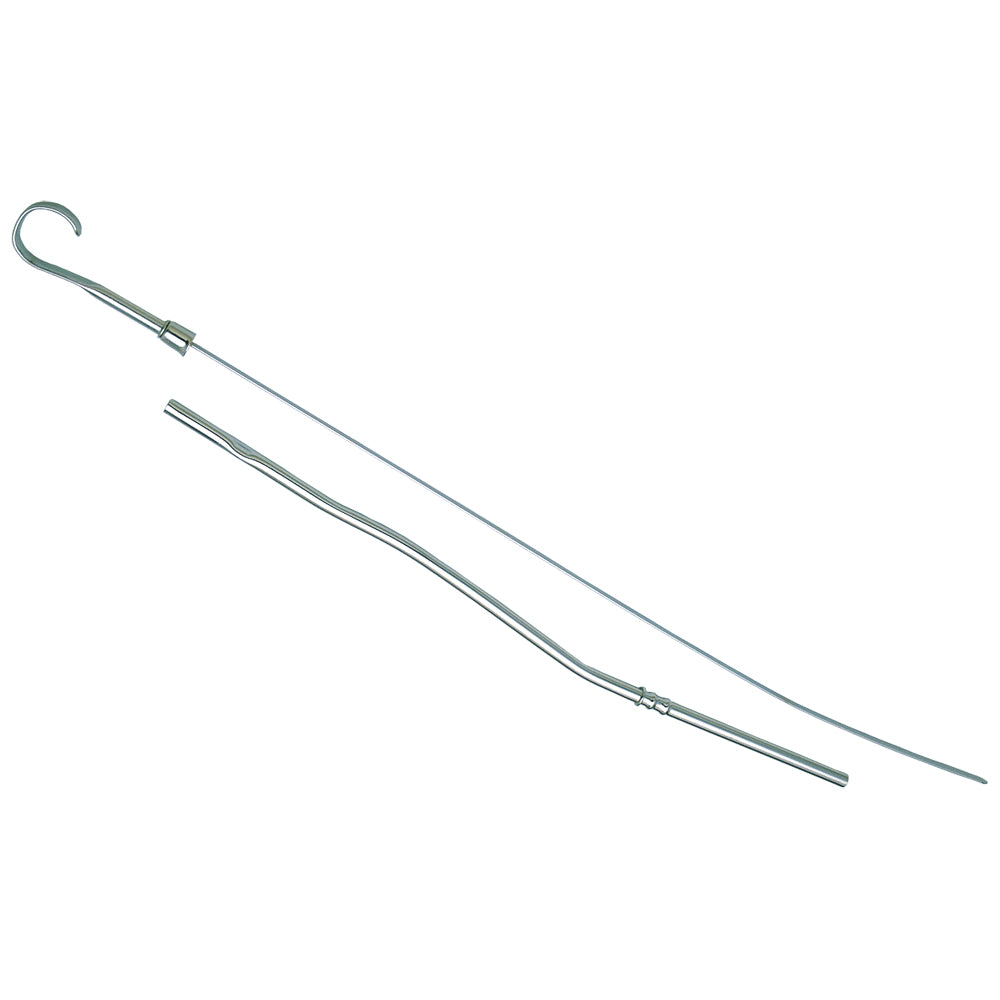 Oem-Style-Chrome-Oil-Dipstick;-Olds-350-455,-6.6L-Trans-Am,-Firebird;-20-In-Long