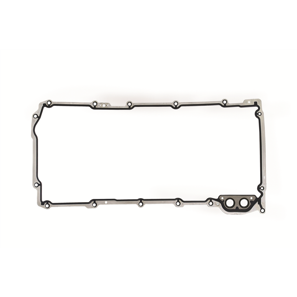 Oil-Pan-Gasket---Molded-Rubber-With-Aluminum-Carrier