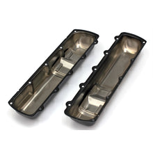 Load image into Gallery viewer, Olds-Offset-Hole-Asphalt-Black-Powder-Coated-Valve-Covers
