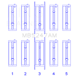 King Engine Bearings MB5247AM0.5 MAIN BEARING SET For OPEL 1.7D