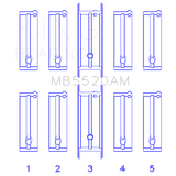 King Engine Bearings MB5520AM0.5 MAIN BEARING SET For OPEL C20XE, X18XE, X22XE