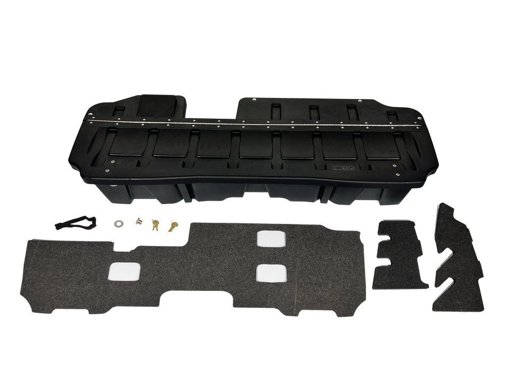 DU-HA 10410 DÜHA 10410 Lockbox Underseat Storage / Gun Case - Black for Select Chevrolet Silverado 1500, Chevrolet Silverado LTD, Chevrolet Silverado HD, Chevrolet Silverado HD, GMC Sierra 1500, GMC Sierra Limited, GMC Sierra HD, GMC Sierra HD