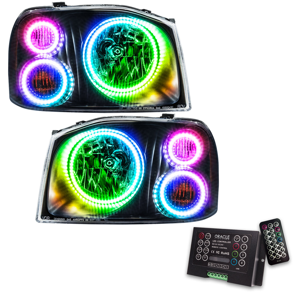 Oracle-01-04-Nissan-Frontier-Smd-Hl---Triple-Halo---Colorshift-W-2.0-Controller