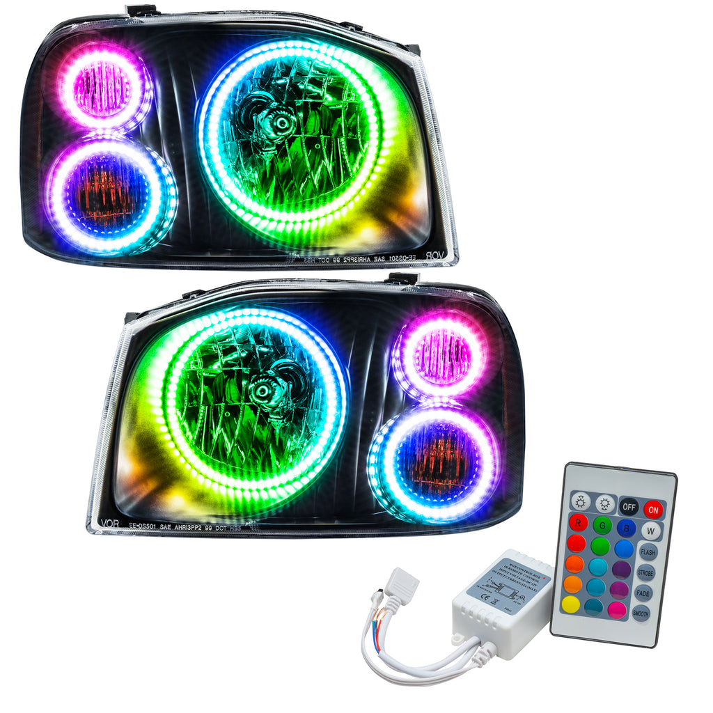 Oracle-01-04-Nissan-Frontier-Smd-Hl---Triple-Halo---Colorshift-W-Simple-Controller