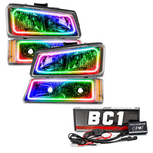 Load image into Gallery viewer, Oracle-03-06-Chevy-Silverado-Pre-Assembled-Headlights-WParking-Lights--Colorshift-W-Bc1-Controller