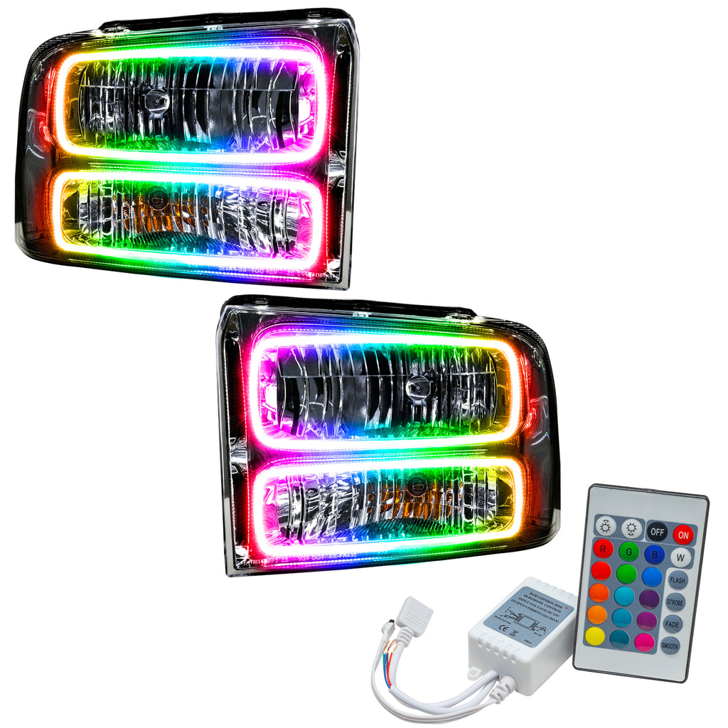 Oracle-05-07-Ford-F-250350-Smd-Hl---Chrome---Colorshift-W-Simple-Controller