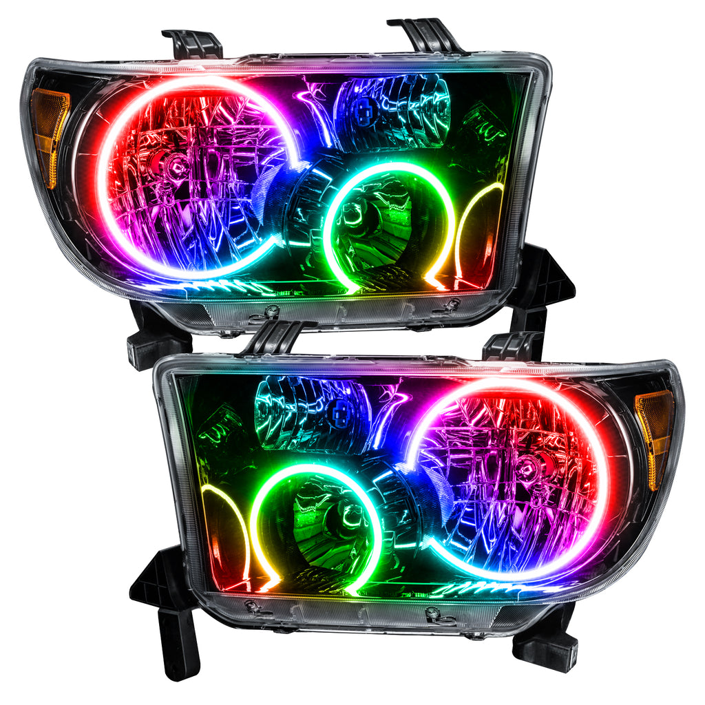 Oracle-07-11-Toyota-Tundra-Pre-Assembled-Headlights---Black-Housing---Colorshift-W-Bc1-Controller