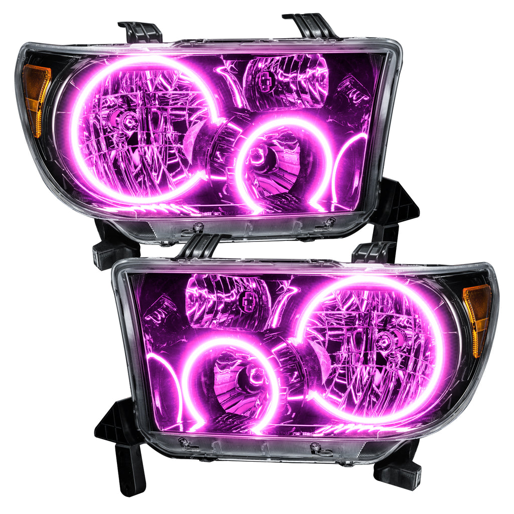 Oracle-07-11-Toyota-Tundra-Pre-Assembled-Headlights---Black-Housing---Colorshift-W-Bc1-Controller